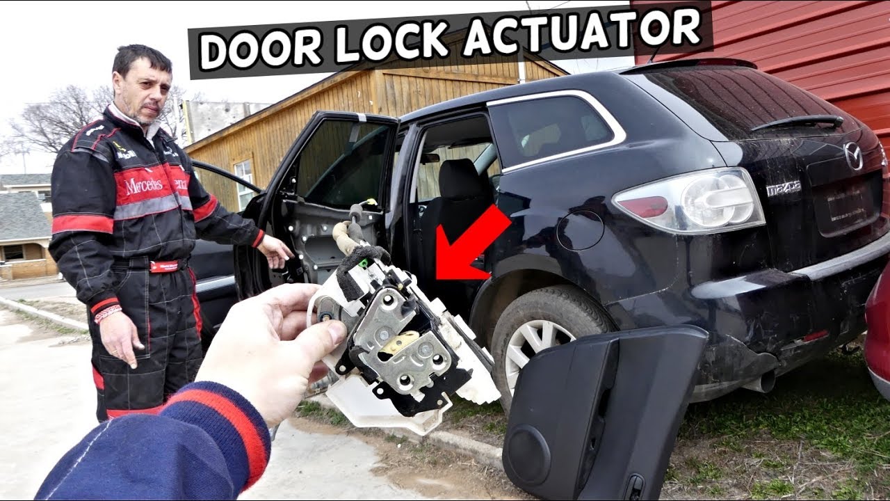 MAZDA CX-7 CX7 REAR DOOR LOCK ACTUATOR REPLACEMENT REMOVAL
