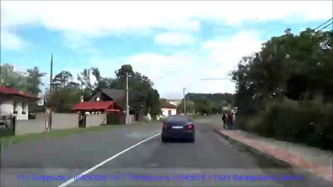 Local & regional roads Slovakia (2.) Giraltovce Marhaň Kochanovce Bardejov Richvald Kružlov