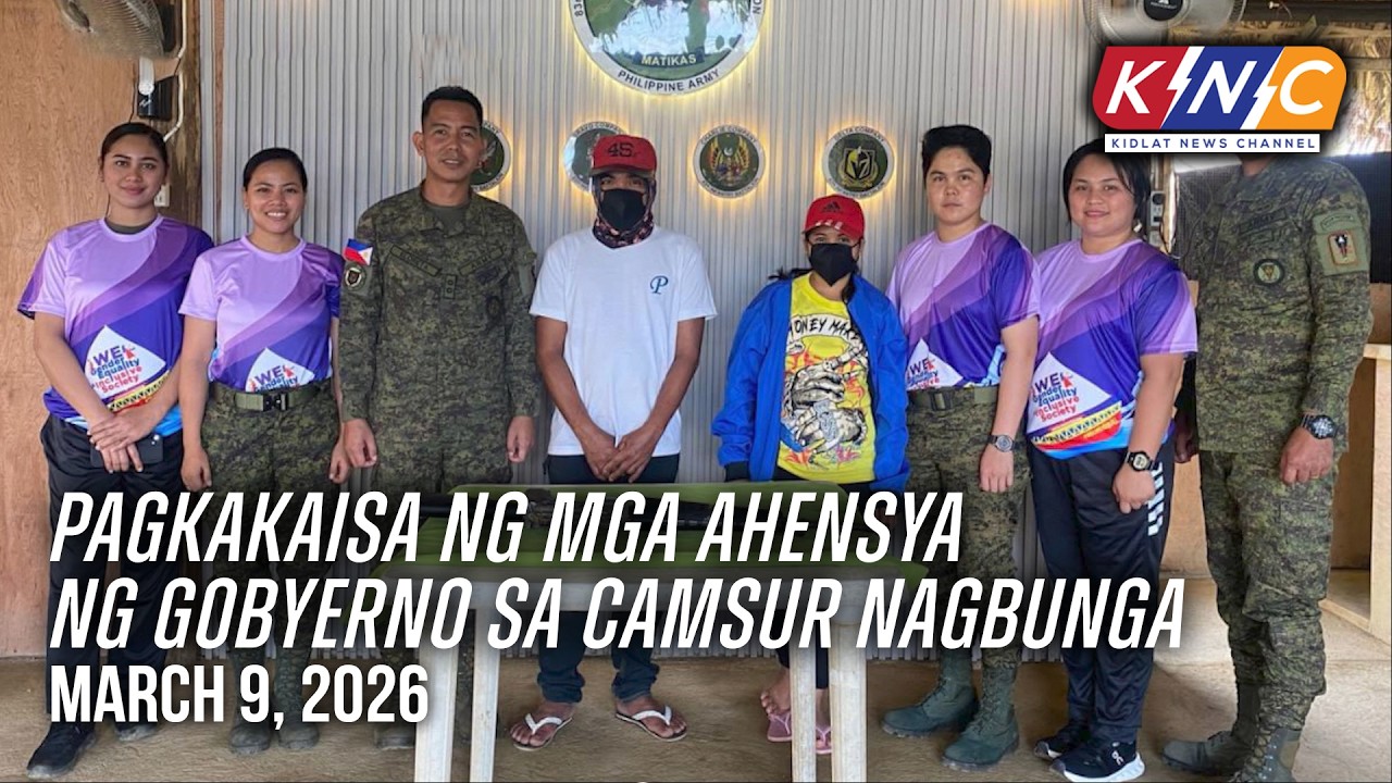 Pagkakaisa ng mga ahensya ng gobyerno sa Camsur nagbunga | Kidlat News Channel (Mar 9 2026 10AM)