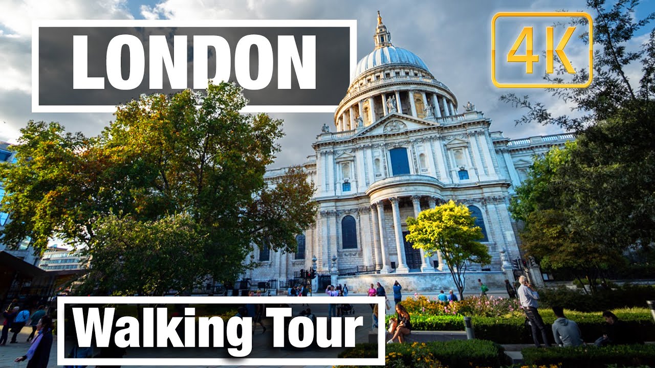 4K City Walks: Borough Market to Trafalgar Square - London - Virtual Walk Walking Treadmill Video