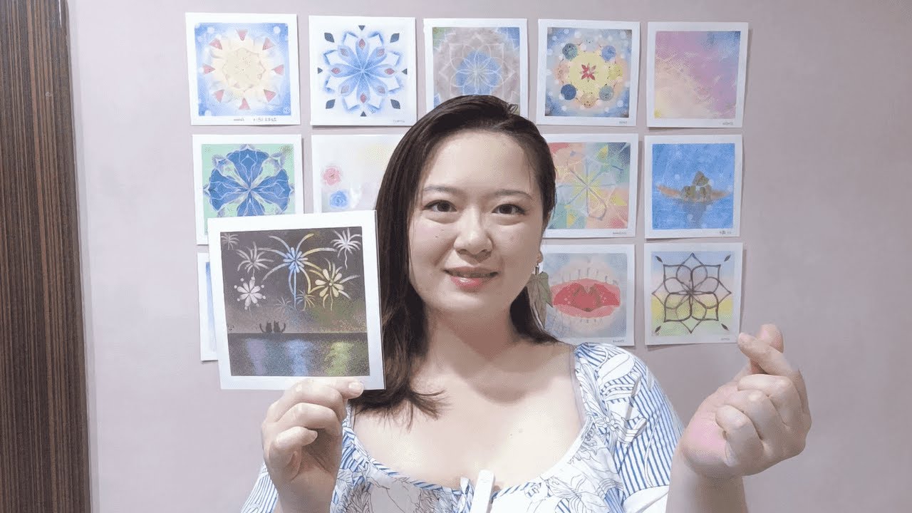 花火 #pasteldrawing #mandala #和諧粉彩