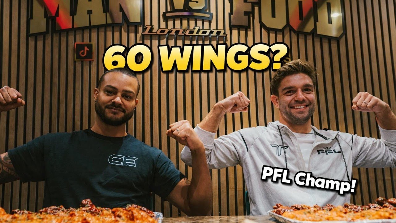 PFL Champion Alfie Davis Takes on the 60 Chicken Wing Challenge -