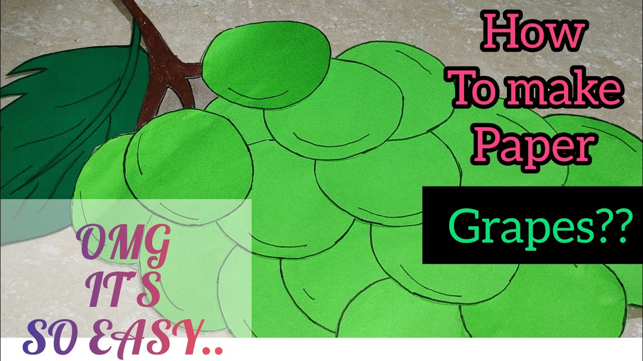 How to make paper grapes?? l paper craft l DIY l Grapes l kids activity l #grape