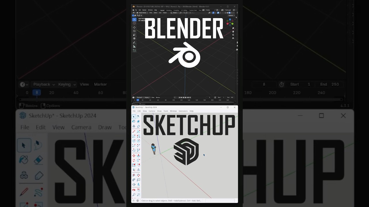 Blender + SketchUp | Учебное пособие #blender #sketchup