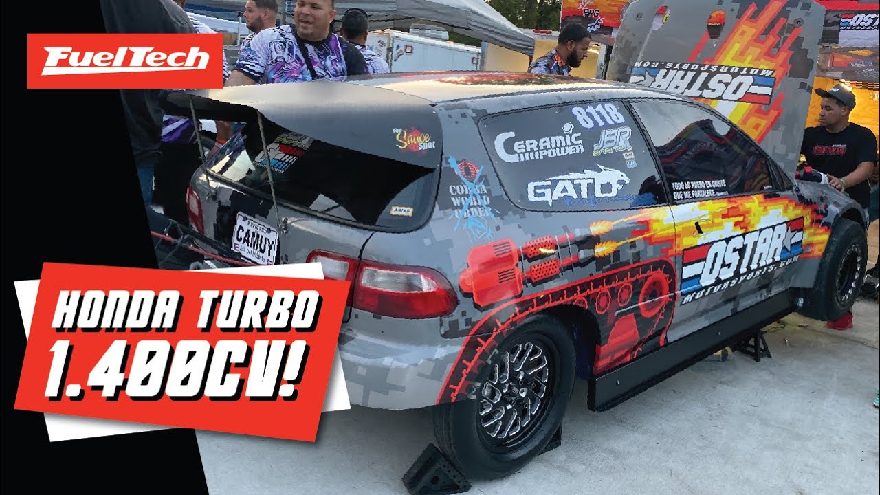 HONDA CIVIC TURBO COM FUELTECH A 300 KM/H!