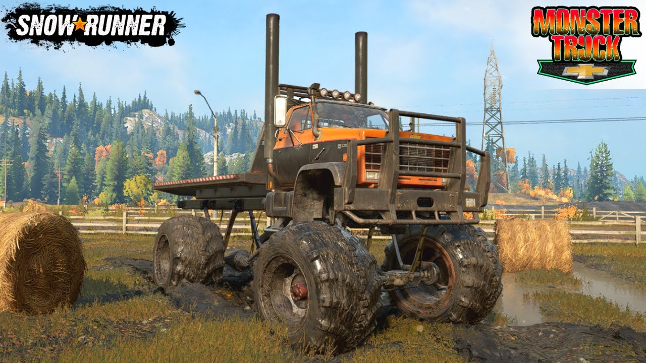 SnowRunner - CHEVROLET KODIAK C70 Monster Truck Driving Through Mud