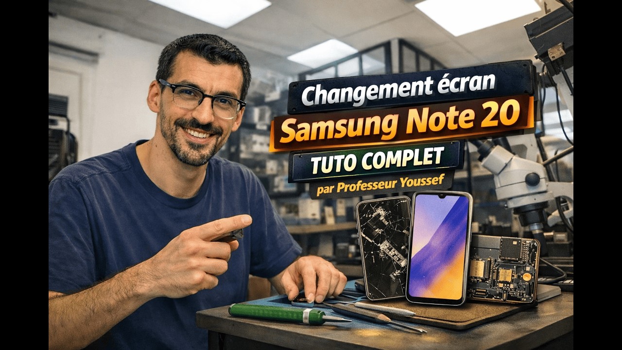 Tuto Changement écran Samsung Note 20 🔋 Professeur Youssef 🖱️