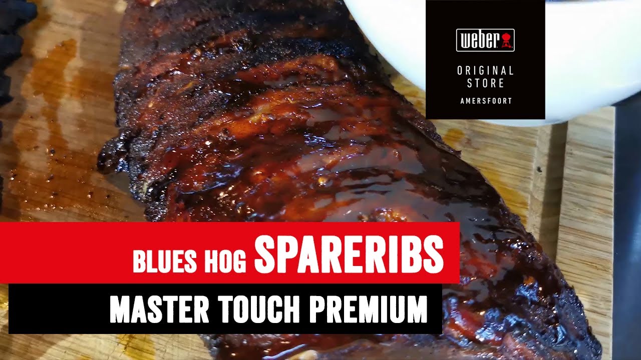 Spareribs van de Barbecue met Blues Hog