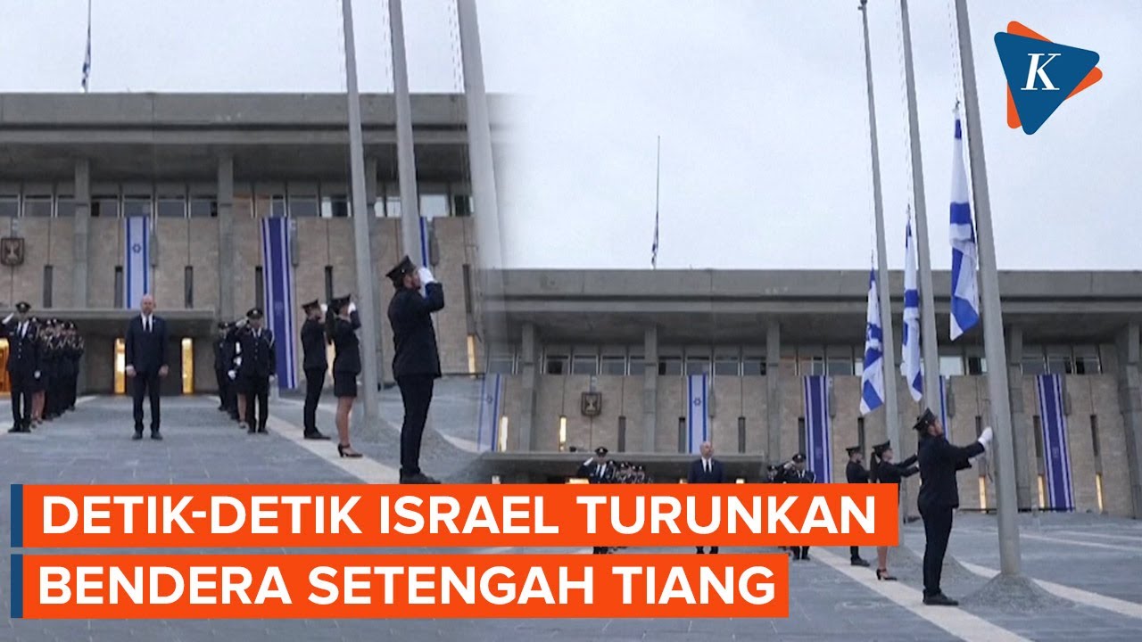 Kenang  Badai Al Aqsa , Israel Kibarkan Bendera Setengah Tiang