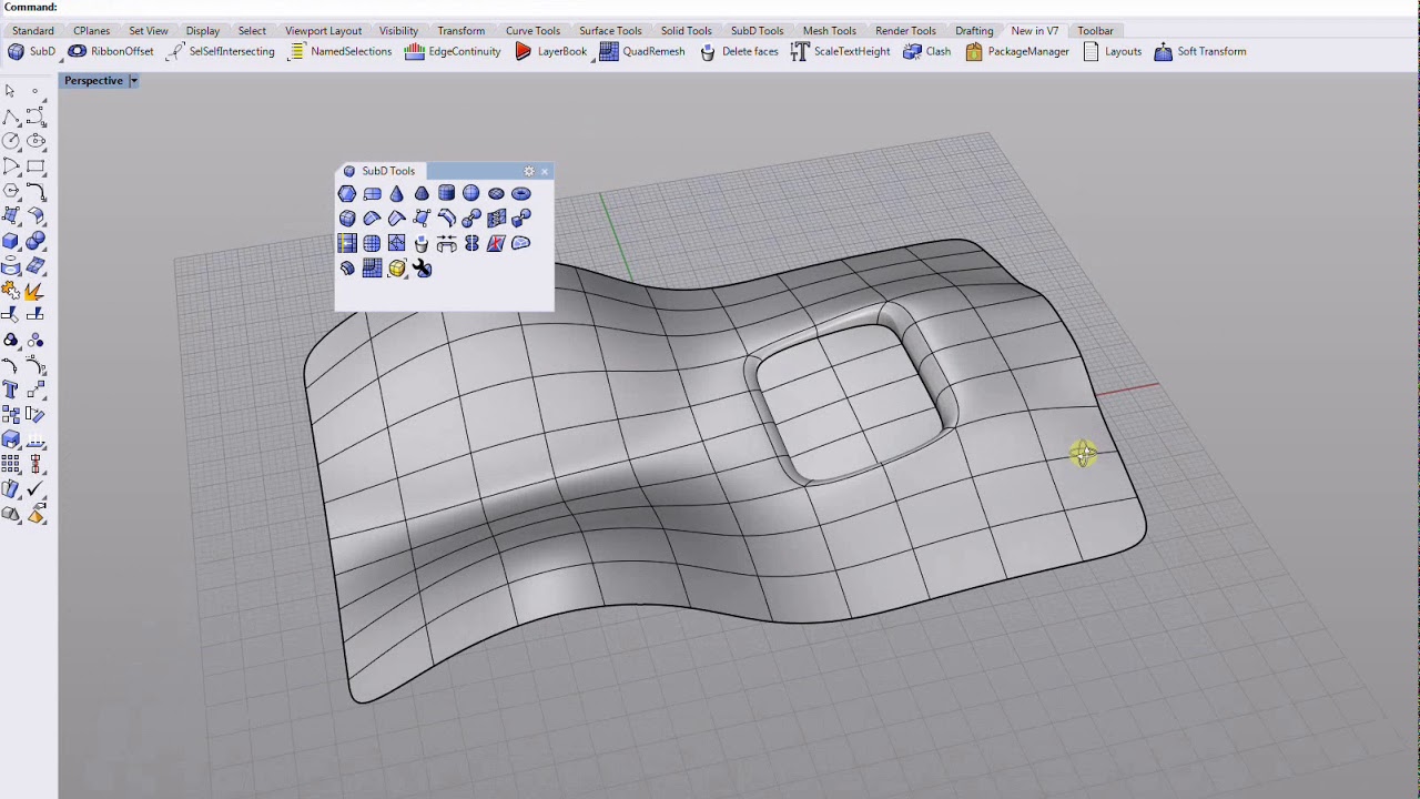 Subdivision rhino 7 soft trasform