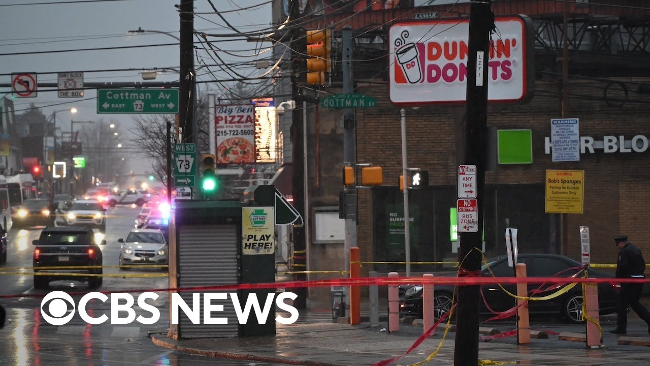 Philadelphia police give update on shooting near bus stop; 8 students shot | full video