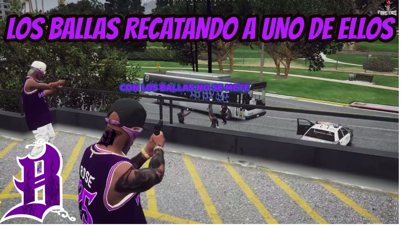 LOS BALLAS VS LOS POLICIAS EN EL BARRIO