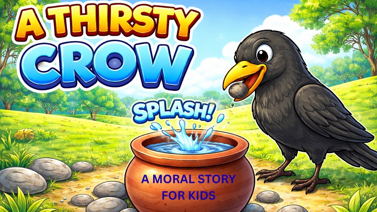 A Thirsty Crow – A Moral Story for Kids 🌞 | Kids Moral Stories & Bedtime Learning | Kids Fun Time