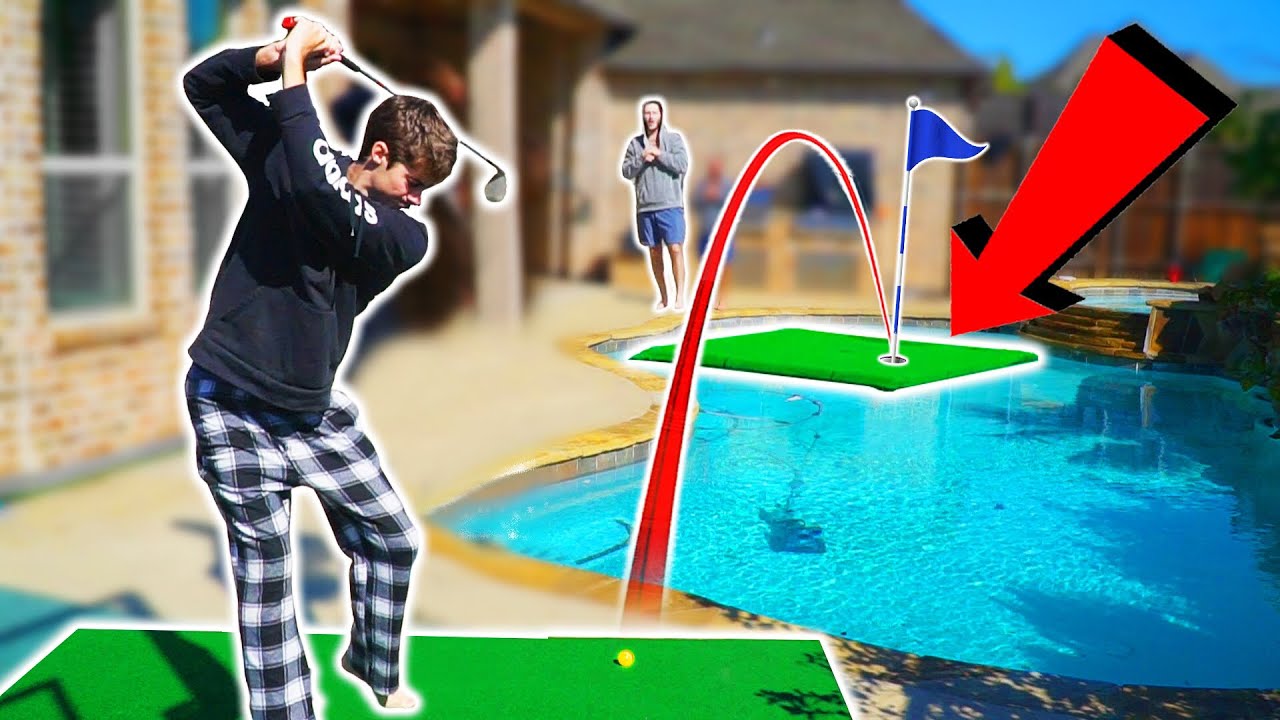 We Built A Floating Putting Green In Our Pool | GM GOLF