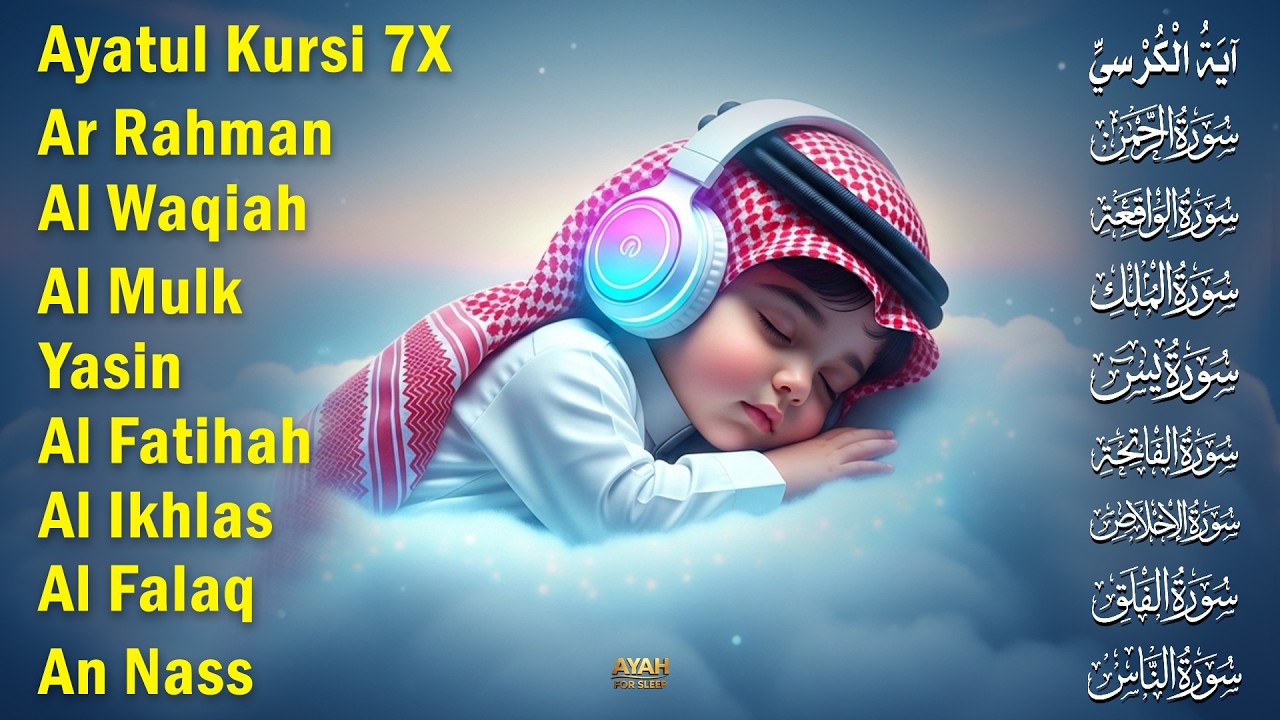Quran For Sleep Soft Tilawat That Brings Love And Inner Calmness । Alfatiha, AyatulKursi, AlMoeathat