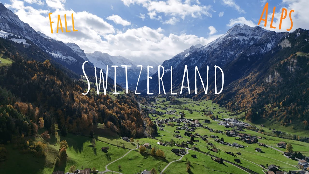 Fall in the Alps in Switzerland
