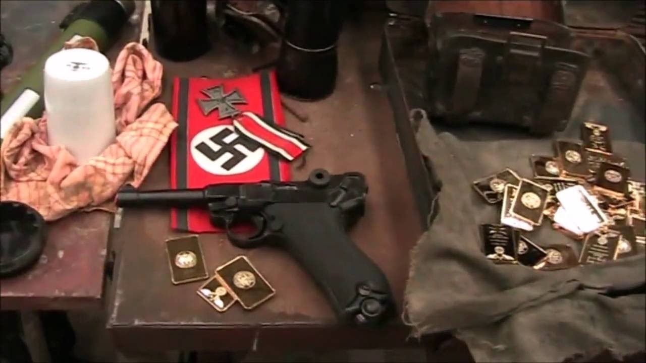 Nazi gold treasure and Luger P08, box opening