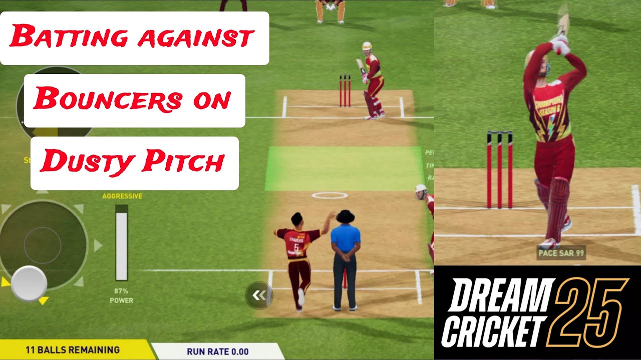  Dream Cricket 2025 batting tips for dusty pitch, Rank push gameplay season 10
