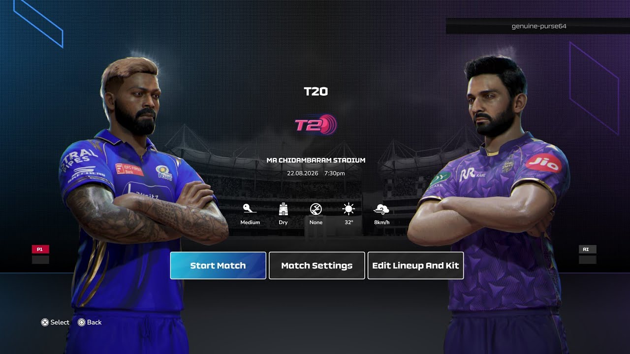 MI vs KKR | T20 IPL Match | Cricket26 Live
