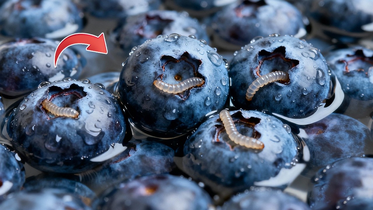 No lo sab&iacute;a 😨 As&iacute; se lavan los ar&aacute;ndanos para sacar los bichos 🫐+ jugo natural que protege la vista