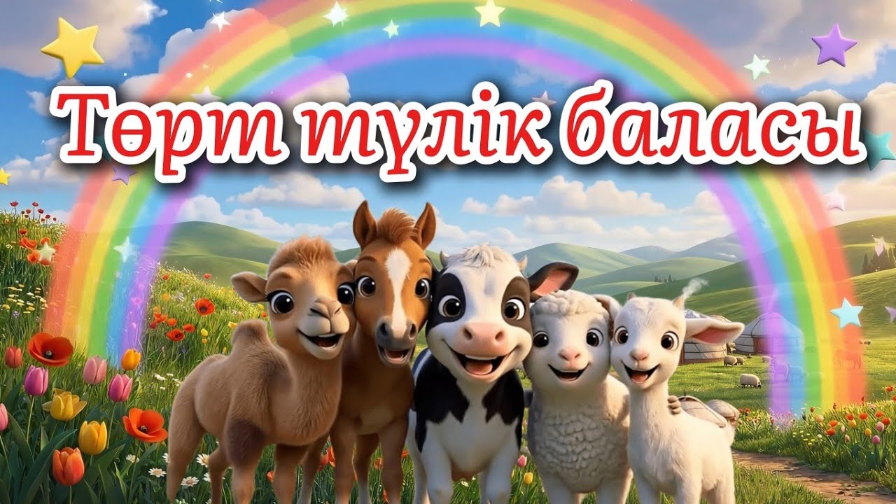 Төрт түлік баласы! Балаларға арналған әндер — Erketai 