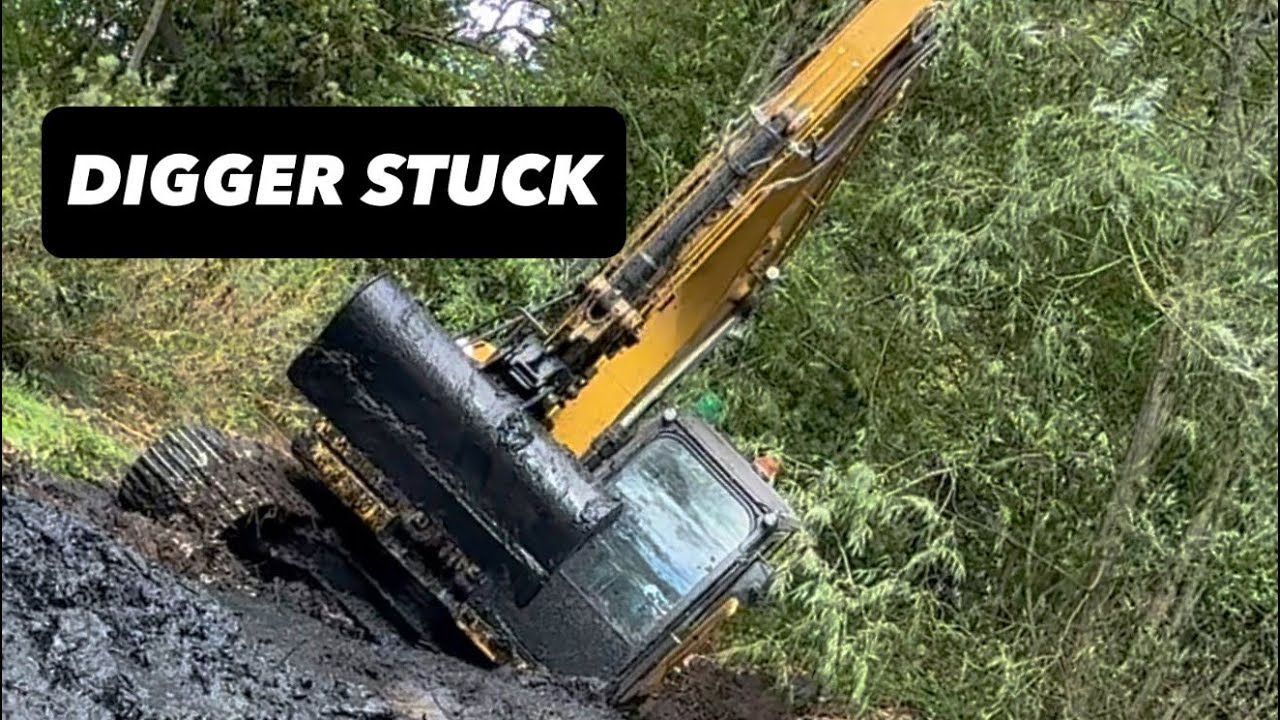  CAT DIGGER GETS STUCK IN POND AnswerAsAPercent 1990