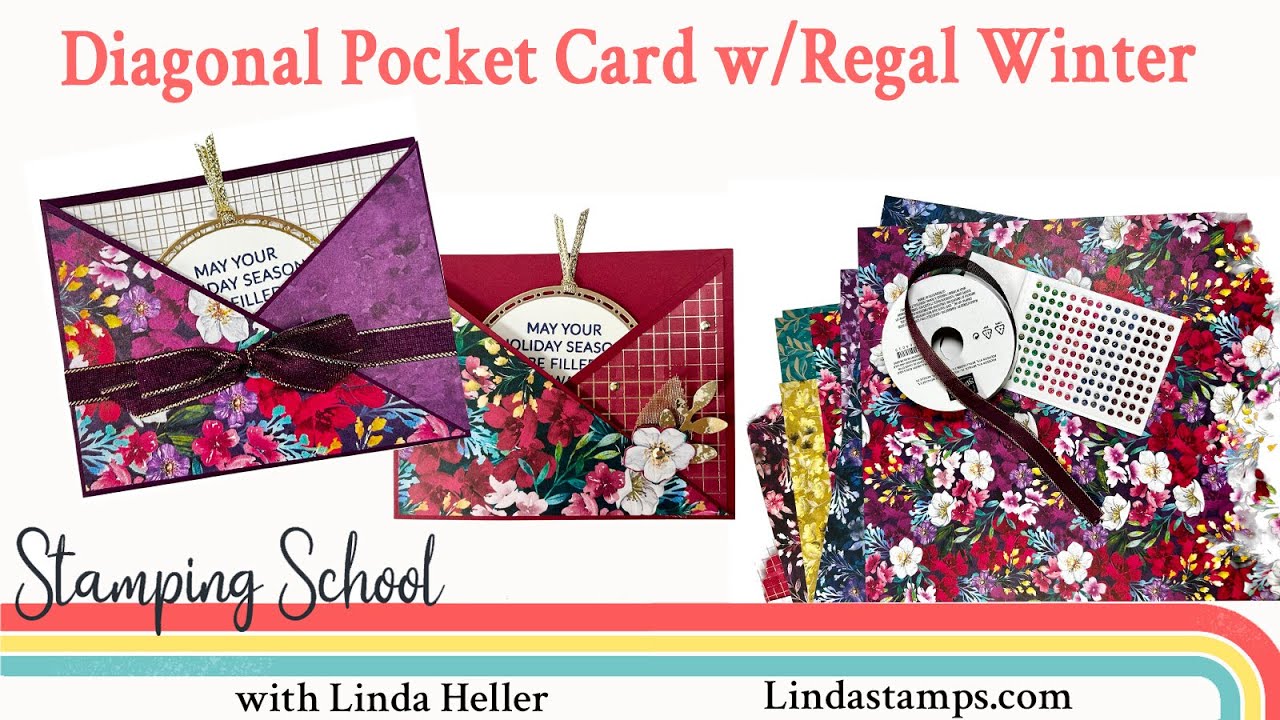 Diagonal Pocket Card using Regal Winter