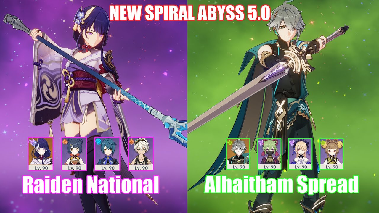 C0 Raiden National & C0 Alhaitham Spread | NEW Spiral Abyss 5.0 | Genshin Impact