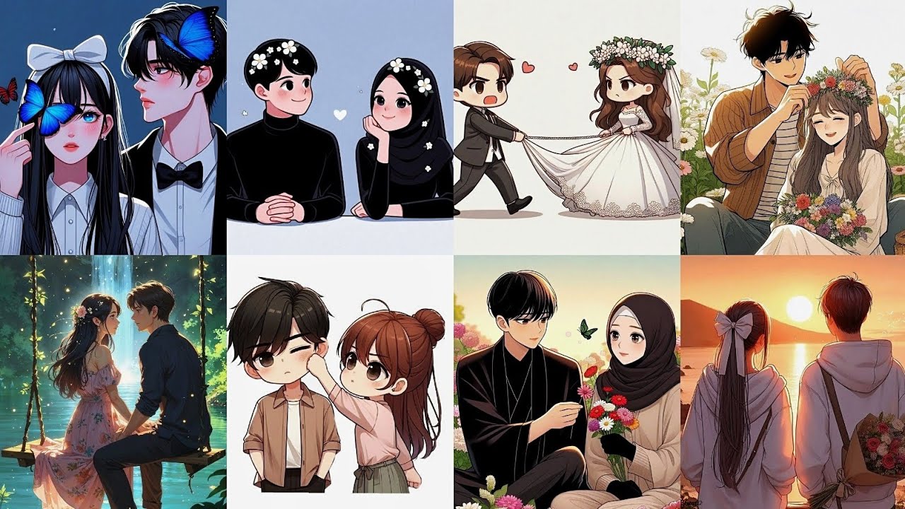 Anime couple matching dpz || cartoon dpz / pics / images || cute and aesthetic dpz #dpz