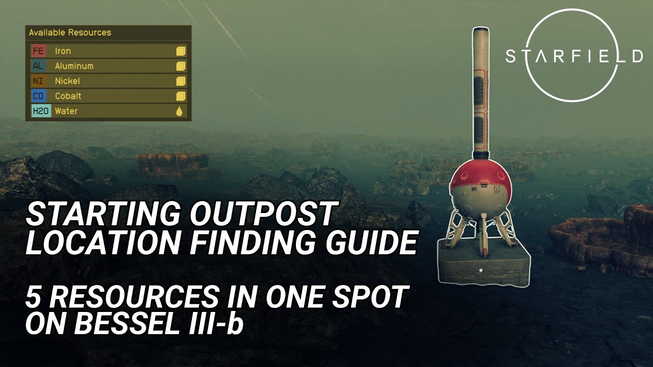 #Starfield Outposts — 5 ресурсов в одном месте на Бесселе III-B | Отличные стартовые локации, вид...