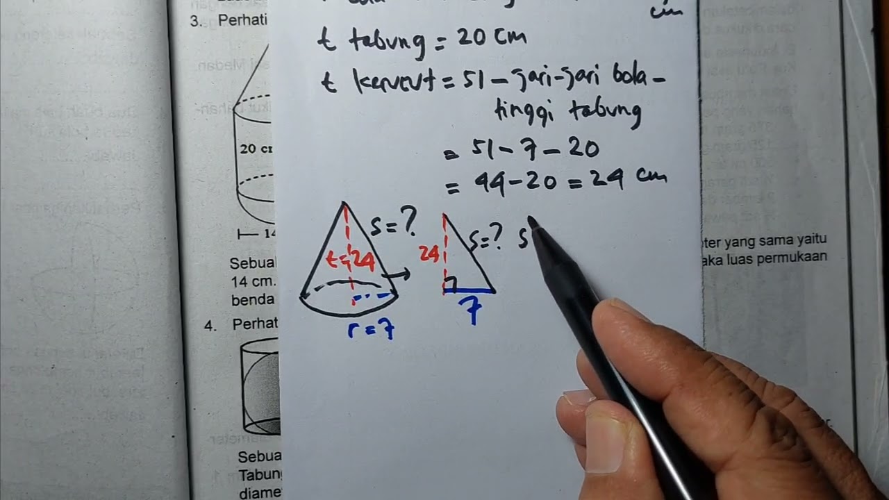 9 KELAS 9 LUAS GABUNGAN BANGUN RUANG SISI LENGKUNG buku pendamping 2026 hal 17 no 3 - tikno layang5