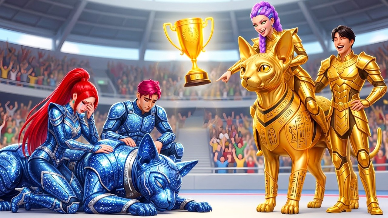 Golden Family VS Dinamond Family : RUMI Wins The Super Sphynx Cat Championship - KPOP Demon Hunters