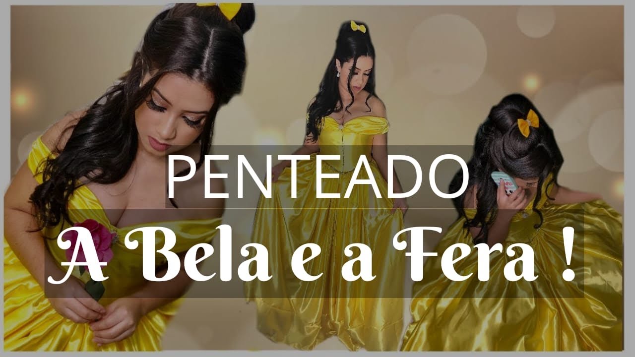 Tutorial  Penteado da Bela verdadeiro desenho Disney