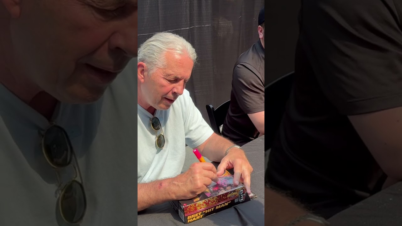 Bret Hart signed my action figure for my collection such an honour to meet!
