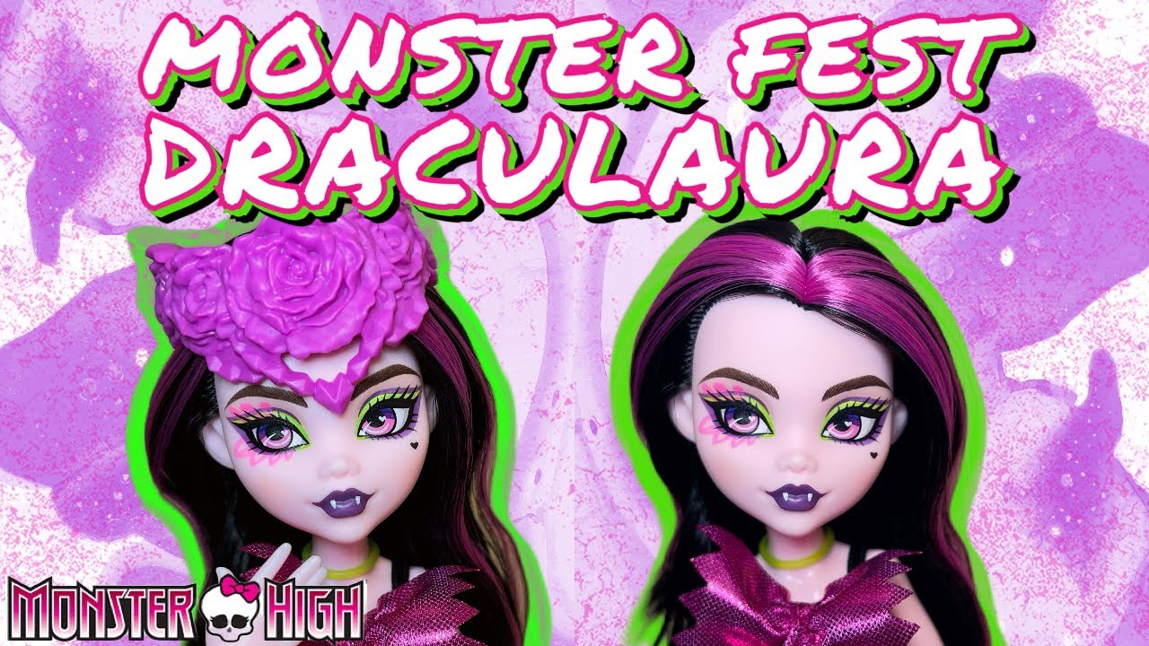 MONSTER FEST DRACULAURA! Monster High Doll Fangtastic Rockin’ Food Truck Playset Unboxing & Review!