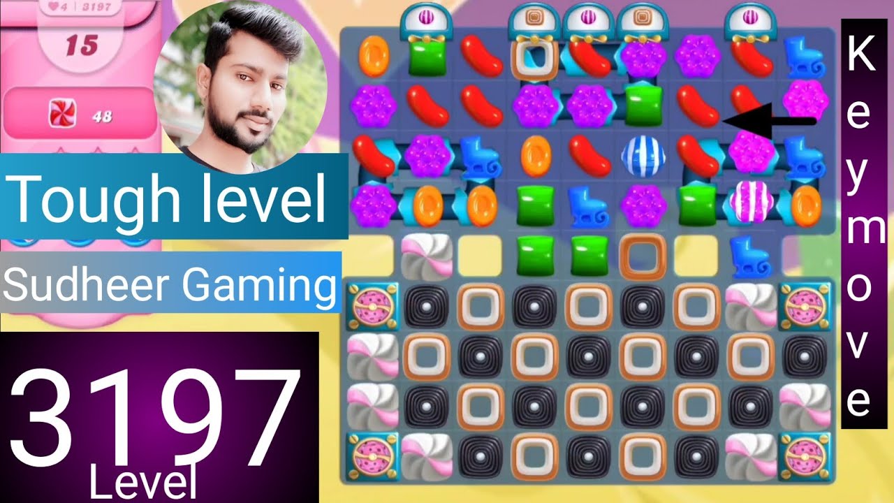 Candy crush saga level 3197 । Tough level । No boosters । Candy crush 3197 help । Sudheer Gaming
