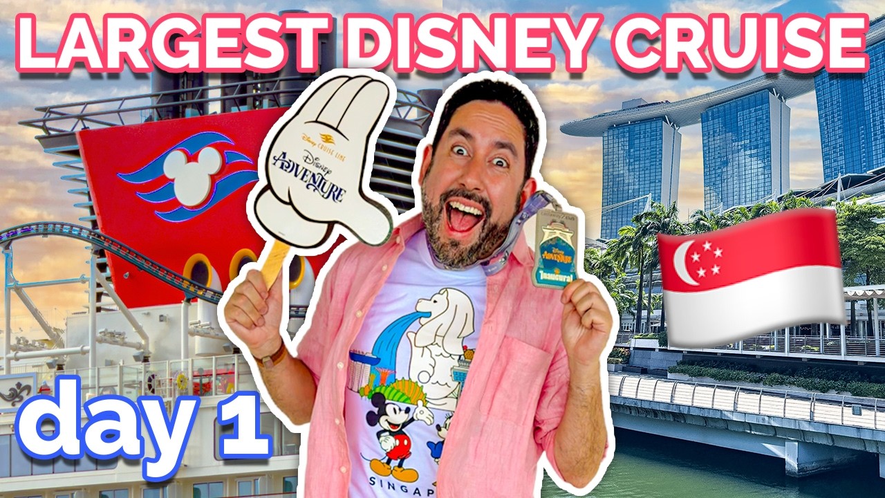 Disney Adventure: First 12-Hours on Disney's Largest Cruise Ship! 🇸🇬 (Part 1)