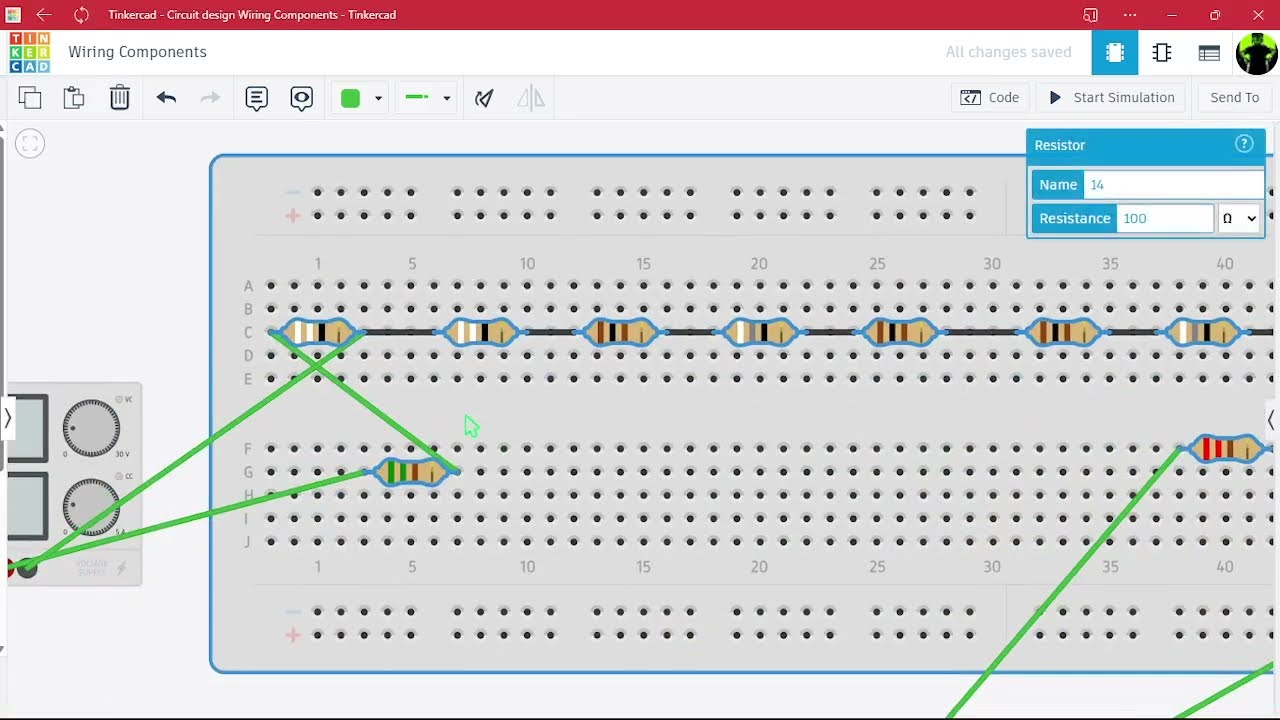 Verification of Thevenin’s Theorem and Maximum Power Transfer Theorem Lab Experiment using TinkerCad
