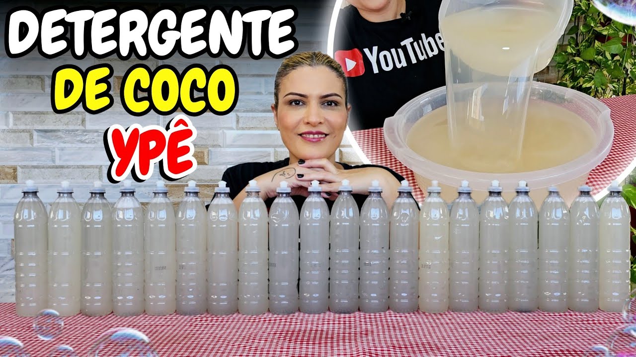 🥥DETERGENTE CASEIRO YPÊ DE COCO COM AÇÚCAR E SAL !PURA POTÊNCIA COM 250 ML DE ÓLEO!😱😍🥥