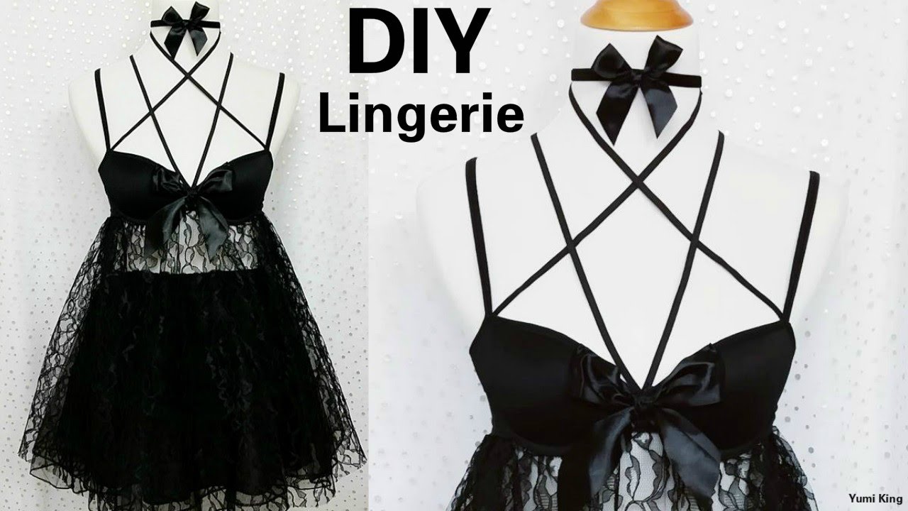 DIY Babydoll Harness Lingerie from a Bra | Easy Hand-Sew Tutorial