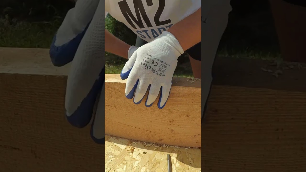 How to anchor a wooden building 🤔 #asmr #tinyhouse #home #housingupdate