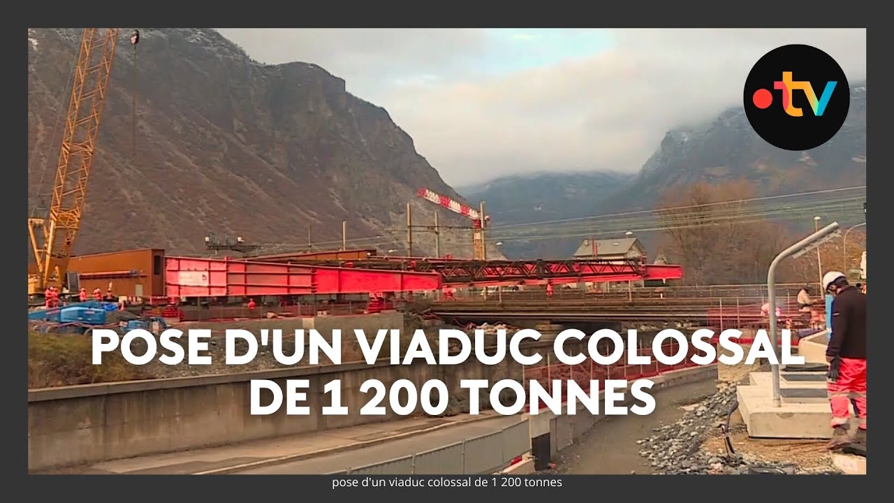 Lyon-Turin : pose d'un viaduc colossal de 1 200 tonnes