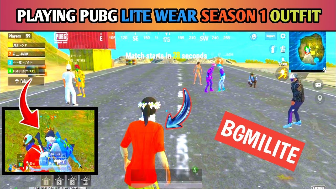 PLAYING PUBG LITE WEAR SEASON 1 OUTFIT🤗||WAIT FOR BGMI LITE UPDATE💁‍♂️.