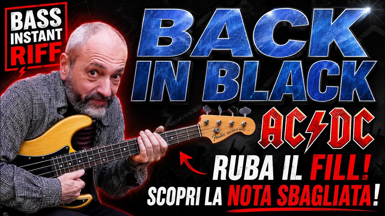 Back In Black al Basso: Riff, Fill e Segreti Nascosti! 🎸 | Tutorial AC/DC