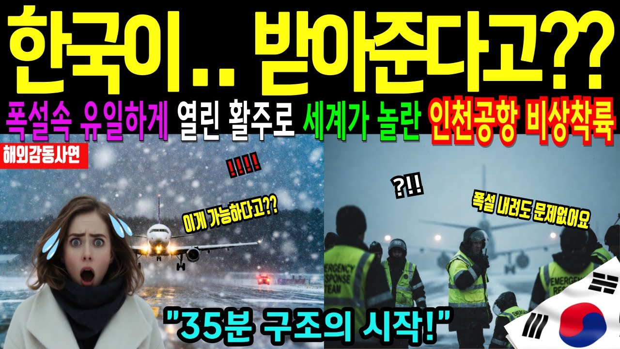 유럽 베테랑 승무원, 폭설 속 인천공항 시스템을 보고 무릎 꿇은 이유 [해외감동사연]