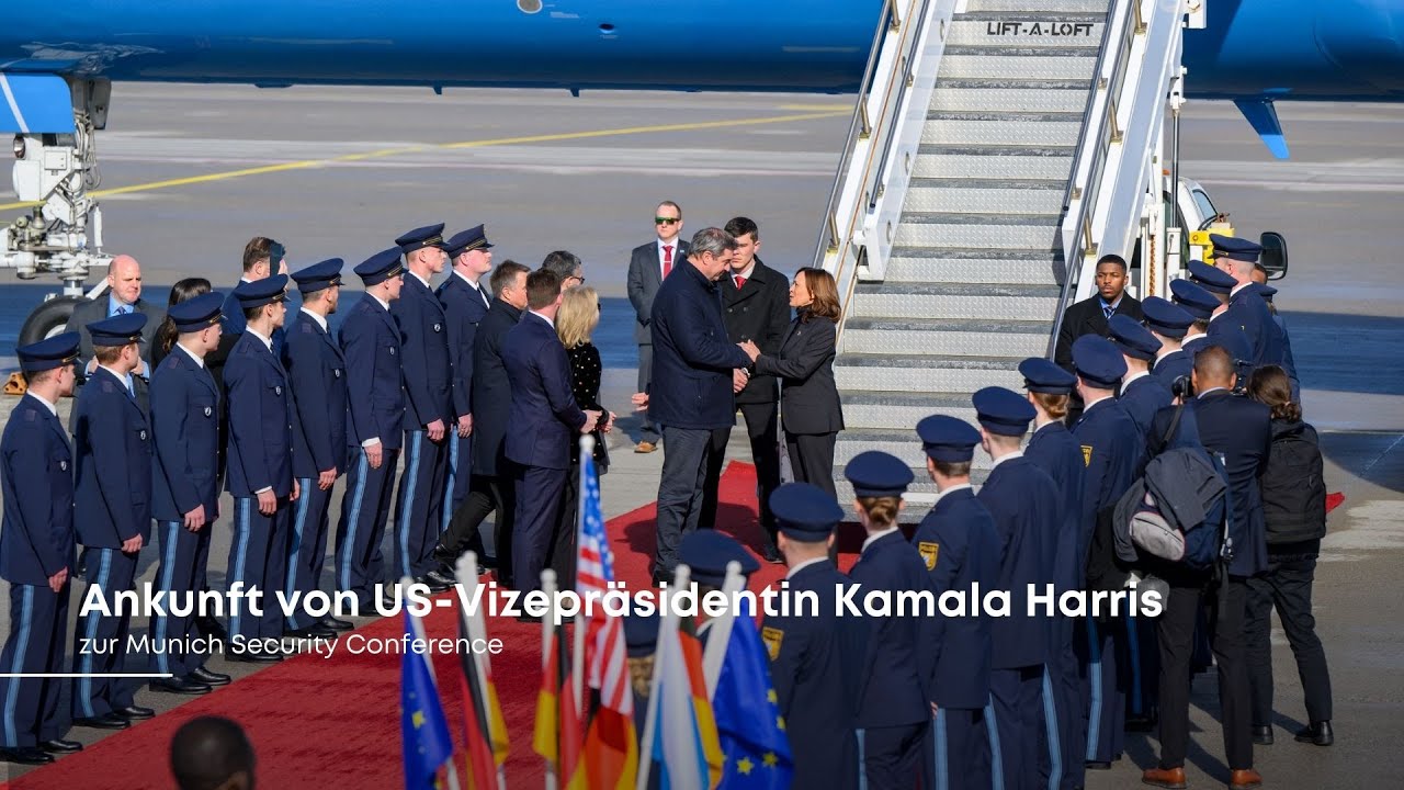Ankunft von US-Vizepräsidentin Kamala Harris zur 60. Münchner Sicherheitskonferenz - Bayern