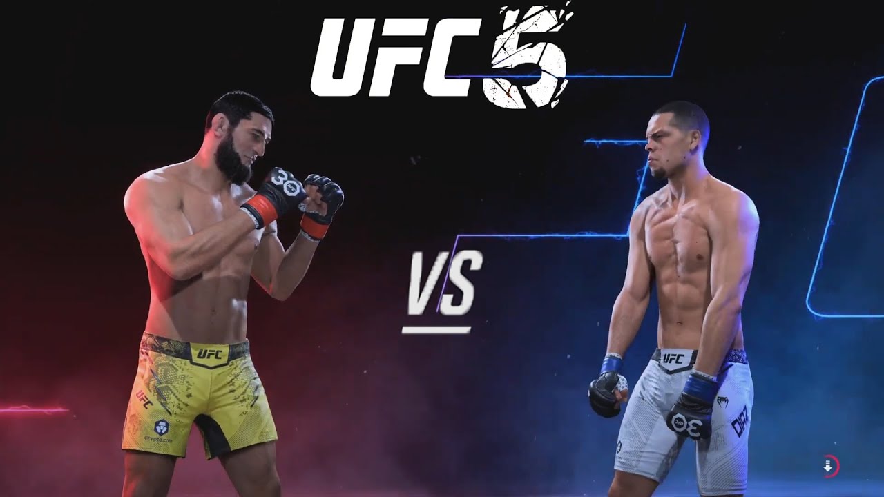Khamzat Chimaev vs Nate Diaz - CPU vs CPU - UFC 5