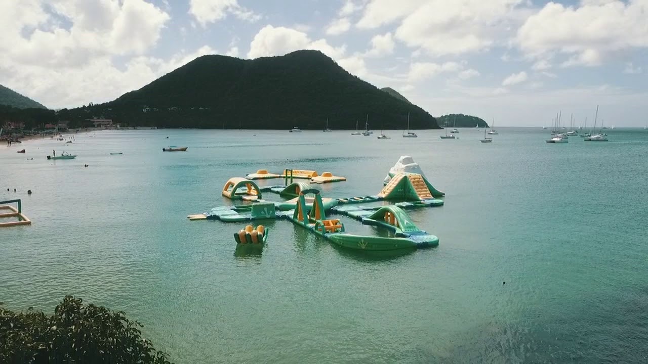 St Lucia, Rodney Bay, Blue Water, What To Do in Reduit Beaches, Footage, Drone,