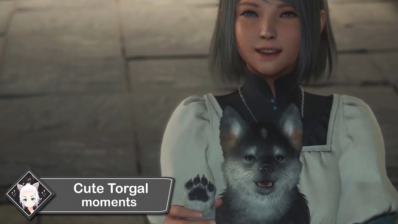 Cute puppy Torgal moments. Final Fantasy 16 - complete edition.