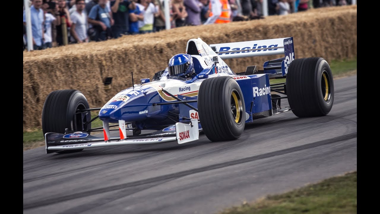 Legend Damon Hill in Williams F1 FW18 | Festival of Speed 2014